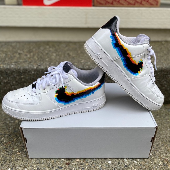 Nike Other - GUC Nike Air Force 1 glitch customs w/ box